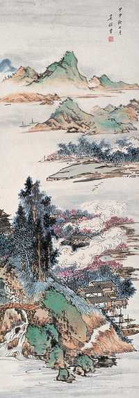 吴镜汀 山水 立轴